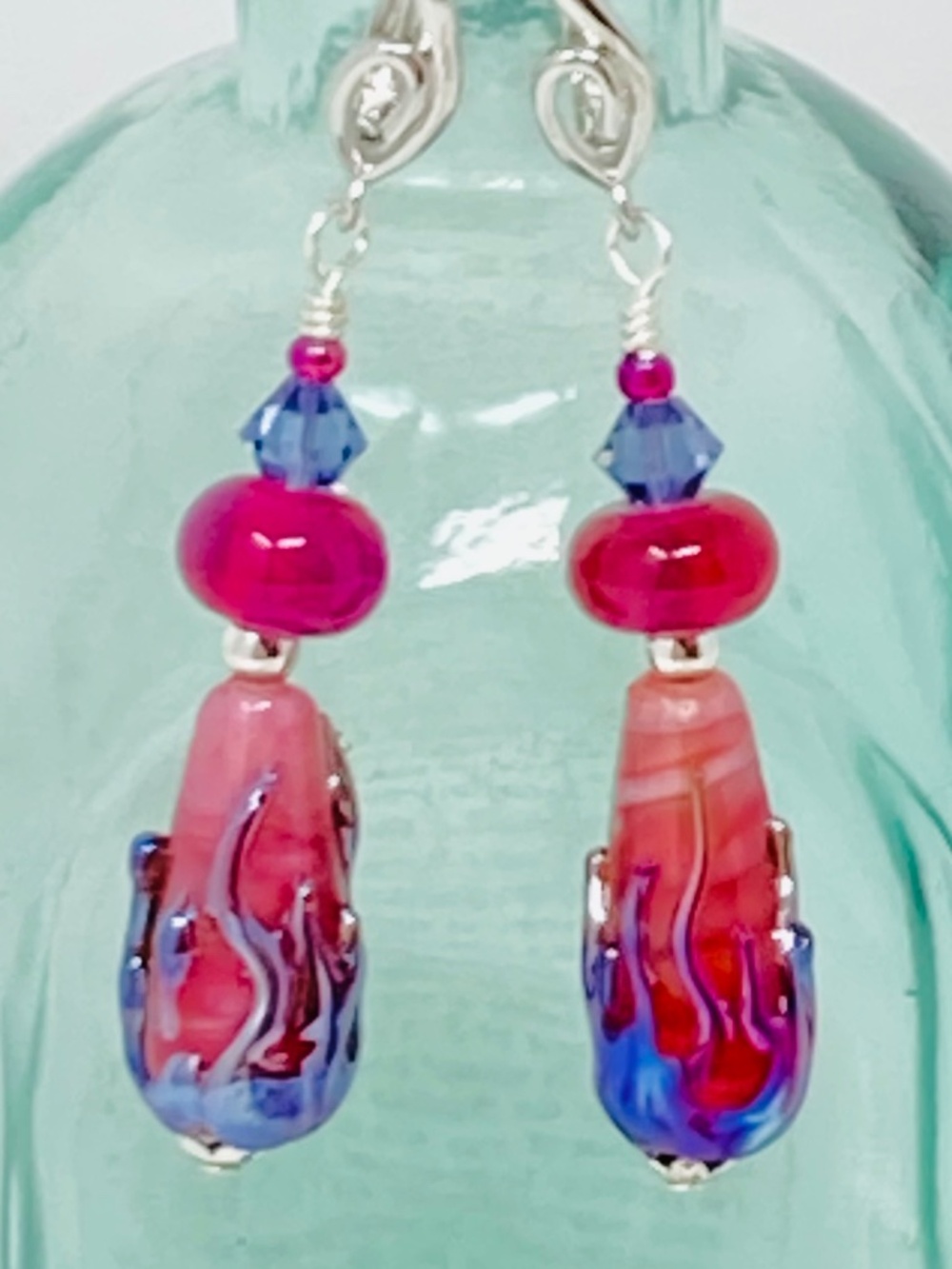 Handmade, OOAK Lampwork beaded Earrings